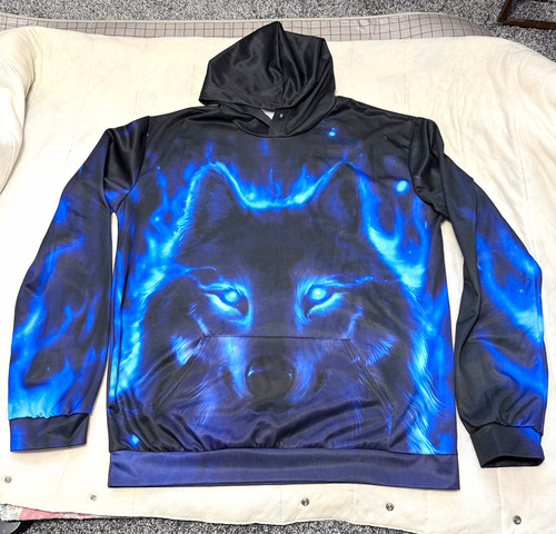 Men black blue wolf - men’s, black/blue