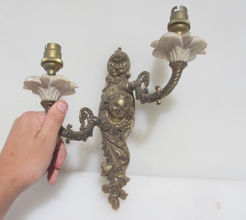 Vintage wall light sconce - sconce, gold