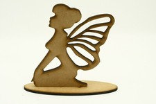 MDF Sitting Fairy With Butterfly Wings Craft Blank 140mm 200mm 250mm sizes