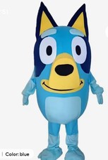 Bluey Dog Mascot Costume Adult Fancy Dress please read description