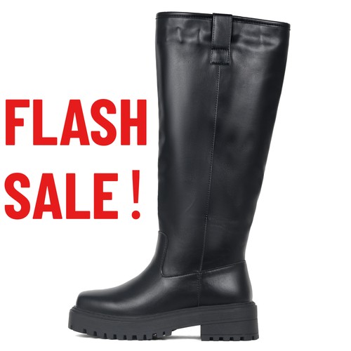 Women knee high - knee-high, black