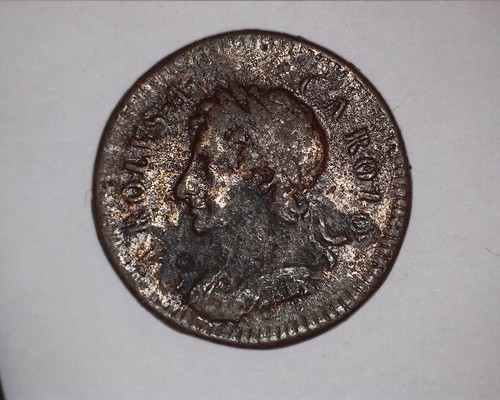 One farthing copper coin - copper,