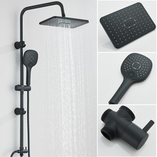 Black Bathroom Exposed Shower