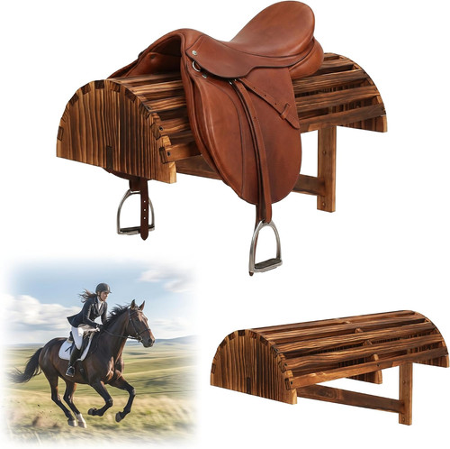Pack wood saddle rack wall - saddle,
