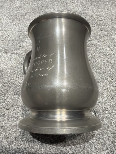 Pewter tankard vintage crown - pewter,