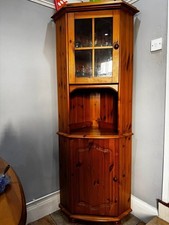 Tall Corner Wooden Display Cabinet