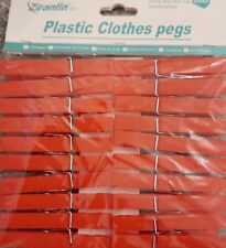STRONG PLASTIC CLOTHES PEGS CLIPS PINE WASHING LINE AIRER DRY LINE HOME GARDENS