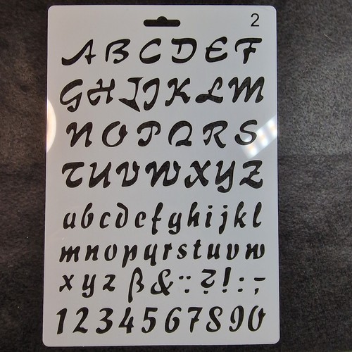 Stencils with alphabet - 6x,