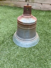 large Brass Vintage Bell - 12 inch diameter with donger
