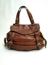 KOOBA Leather Satchel Tote Handbag Brandy Brown Bag