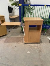 New Drive Virgo Hospital Bedside Cabinet Height Adjustable Overbed Table/beech