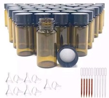 50 Pcs 5ml Amber Glass Sample