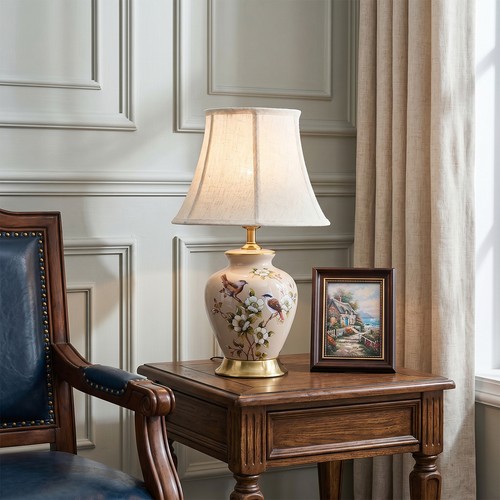 Vintage ceramic table - ceramic, lamp