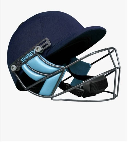 Shrey prime steel helmet - steel, navy