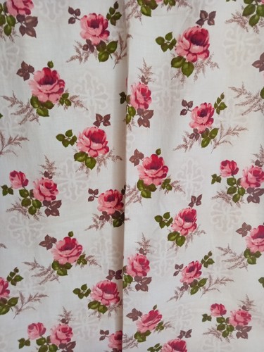 Vintage floral fabric pink - floral,