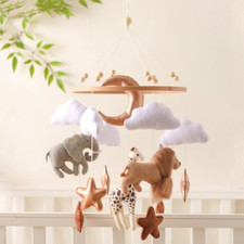 Wooden Safari Baby Mobile