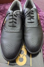 Cotswold Black Standard Fit Lace-Up Spiked Golf Shoes Size 11 - Used 