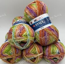 Eylul Variegated Double Knitting Crochet Yarn Wool  - 5 x 100g Balls