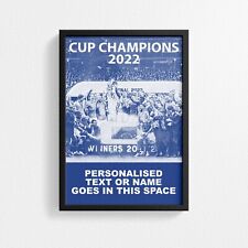 Personalised Rangers Scottish Cup Champions 2022 Poster Frame Print Gift Xmas