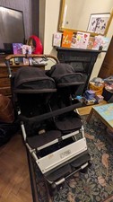 Used Mountain Buggy Duet Double Pushchair in black