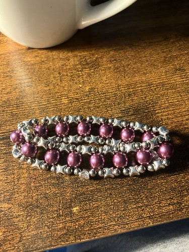 Mulberry glass pearls - mulberry,