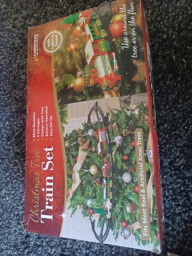 Christmas tree train set - christmas,