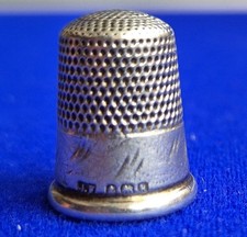 Silver thimble James Fenton JF
