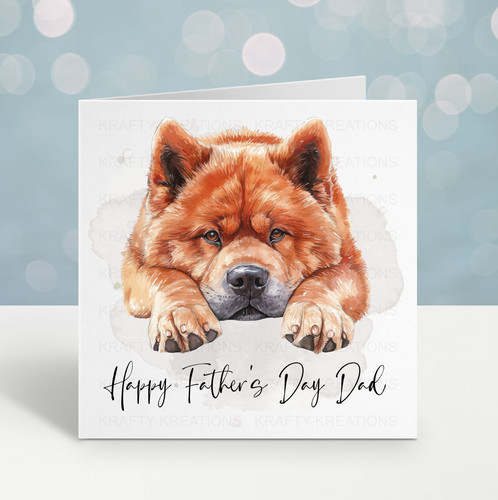 Chow dog - chow, card