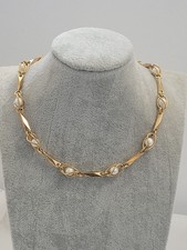 Vintage 80s Gold Tone Caged