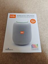White Sound Republik Wireless Bluetooth Speaker Portable 10W Multi-Coloured LED 