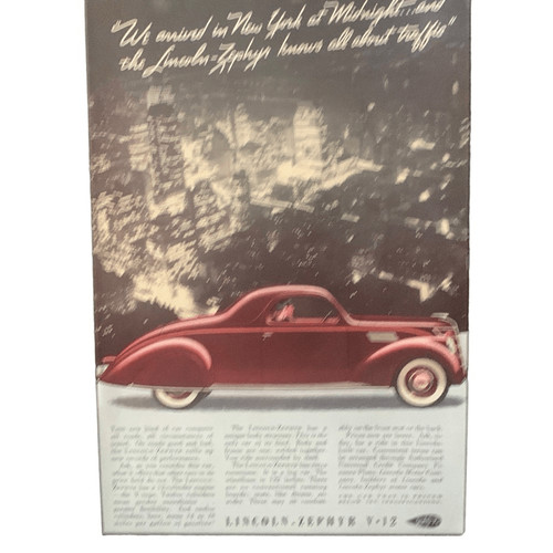Vintage 1937 lincoln zephyr - 1937,