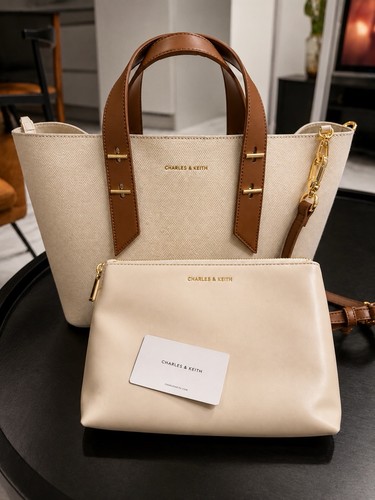 Charles keith canvas tote - charles,