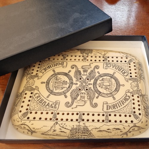 Faux scrimshaw decorative - scrimshaw,