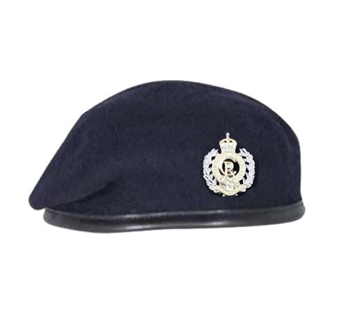 New silk lined beret royal - new,
