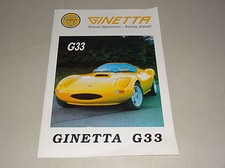 Brochure Ginetta G33 G4 G12