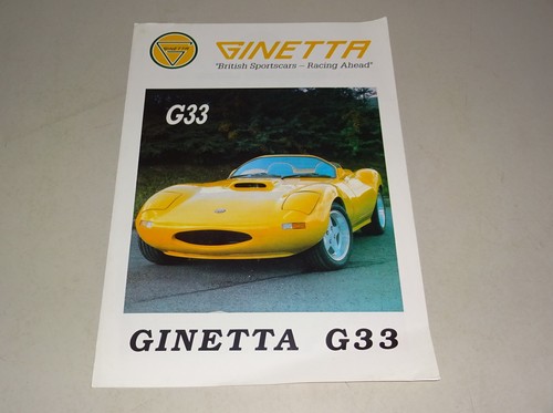 Brochure ginetta g33 - ginetta, g12