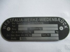 Type plate AHK coupling