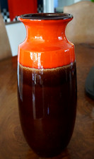 Beautiful Vintage West German Large Fat Lava Vase