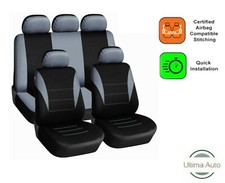 9 pcs Full Grey Fabric Seat