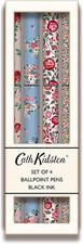 The Great British Card Company Cath Kidston Set of 4 Ballpoint Pens - Black Ink