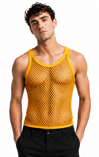 Mens string mesh vest 100 - mens,