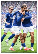 11369. Iliman Ndiaye Signed Pictures A4 Prints Everton Senegal Sheffield Utd etc