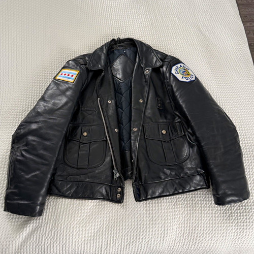 Men black leather motorcycle - men's,