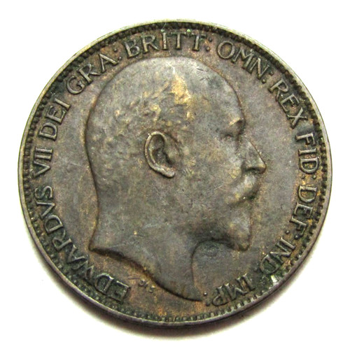 1910 edward vii farthing bare - 1910,
