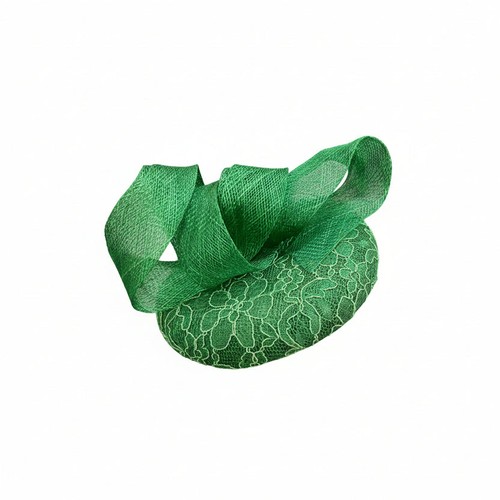 Round pillbox bow sinamay - pillbox,