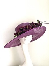 large plum violet wide brim
