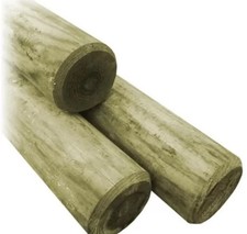 Rounded timber bollards - rounded, |