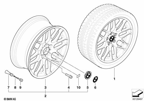 Bmw genuine light alloy wheel - bmw,