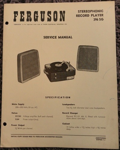 Ferguson stereophonic record - ferguson,