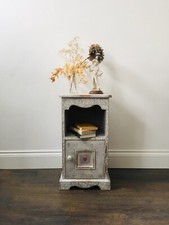 Sweet Hand Painted Provincial style Bedside table. Bathroom Cupboard. Folk art.